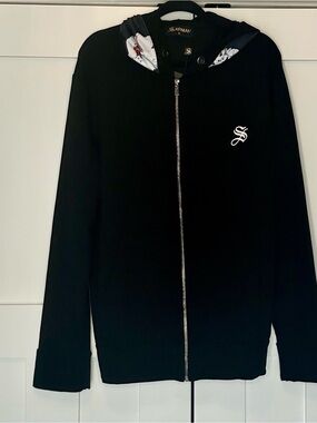 NWT SikSilk Black Zip-Up Hoodie